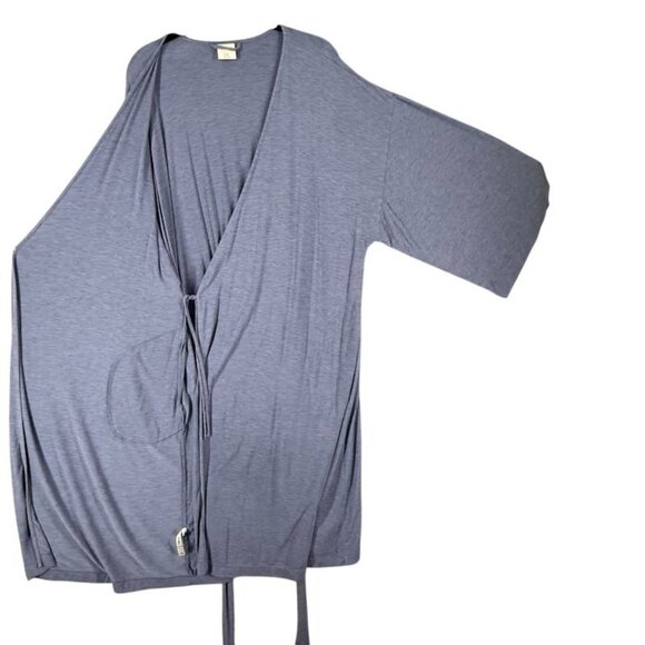 Soma L/XL Cool Nights Long Sleeve Robe Soft Purple Lavender Wrap - Picture 8 of 15